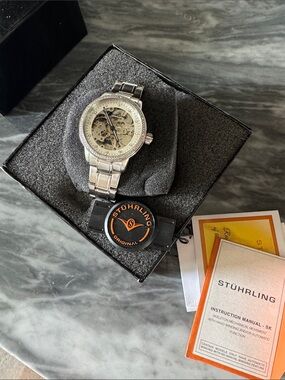 Stuhrling Original Orange Envelope and Manual Set